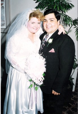 Mark and I on our wedding day, April 16, 1994.