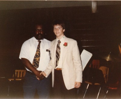 Mr. Sanders and me at 9th grade graduation. The best teacher I ever had.