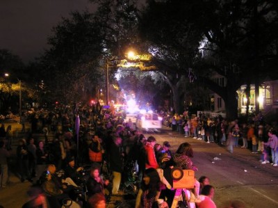 night on the parade route