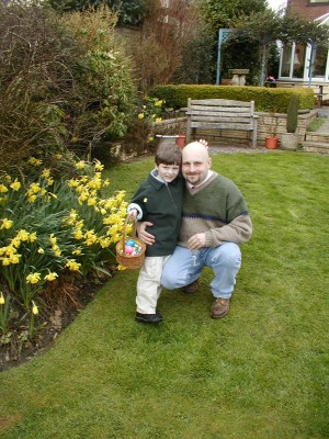 Colin and Daddy at Easter