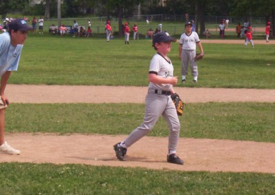 The fist pump after throwing his first strike.